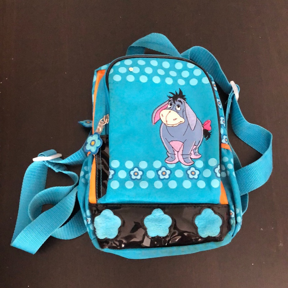 Vintage Winnie the Pooh Eeyore Blue Mini Blue Backpack